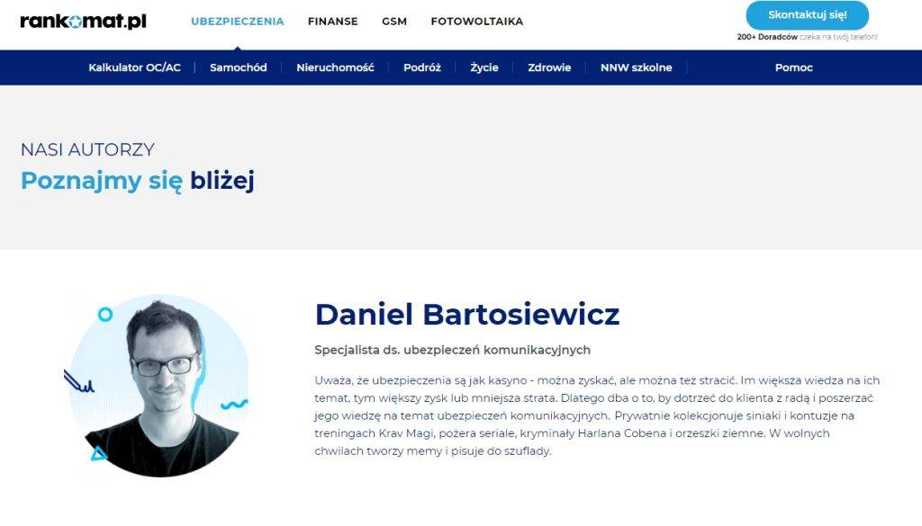 Daniel Bartosiewicz Rankomat.pl