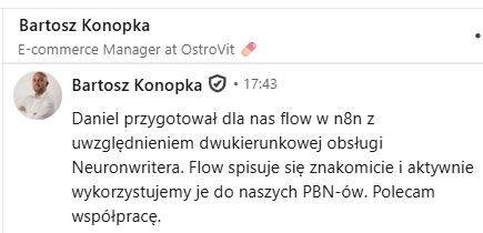 Opinia - Bartosz Konopka