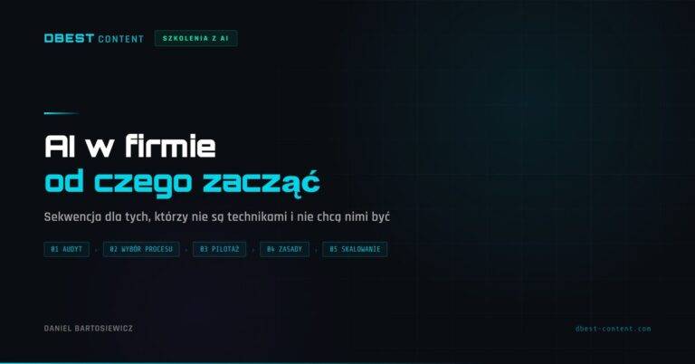AI w firmie – od czego zacząć, jeśli nie jesteś technikiem i nie chcesz nim być