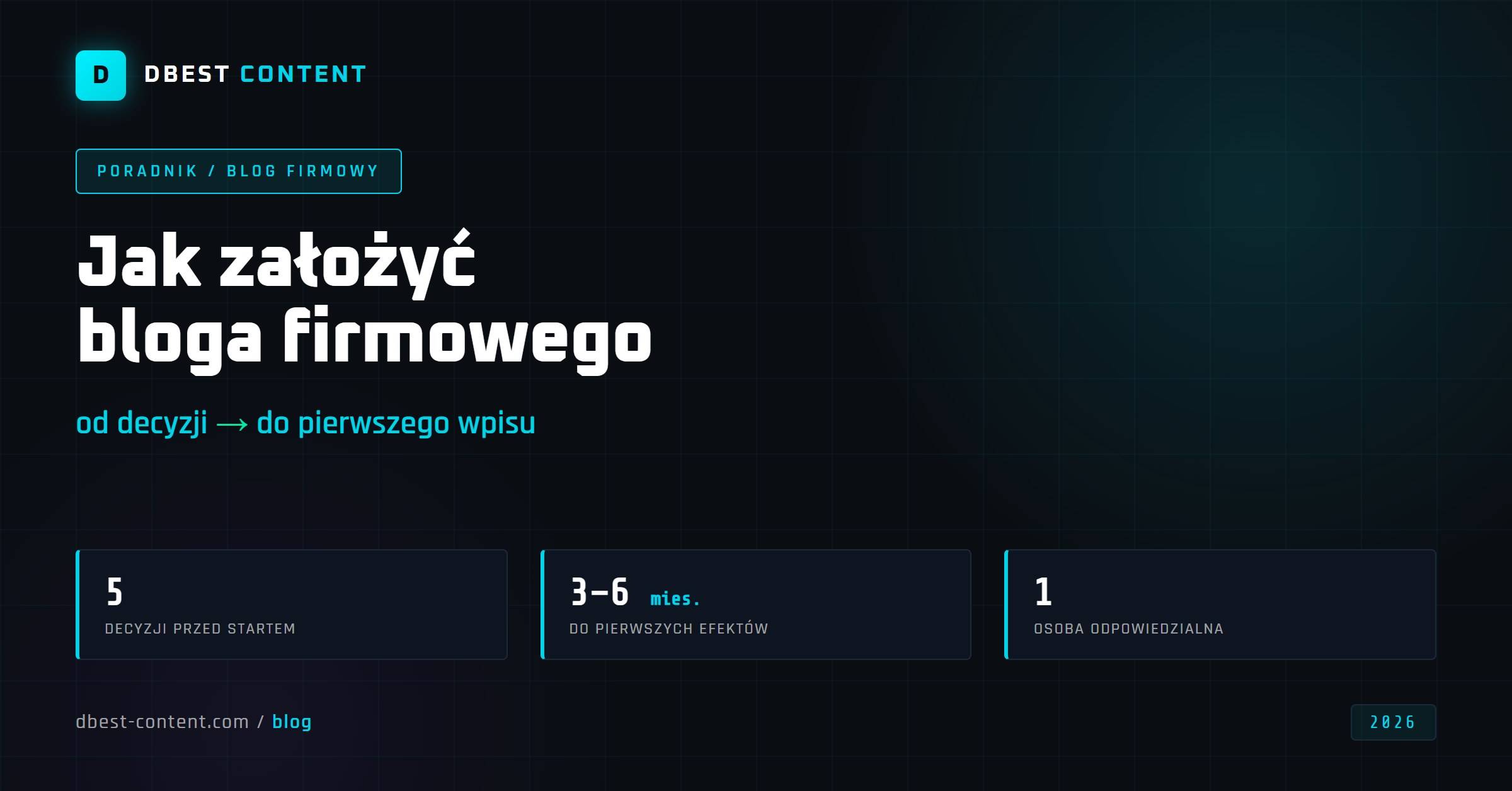 Jak założyć bloga firmowego – od decyzji do pierwszego wpisu