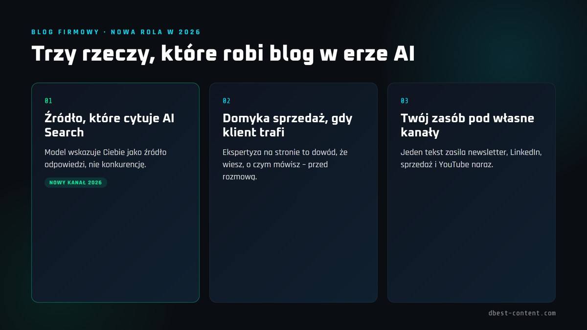 Trzy nowe funkcje bloga w erze AI