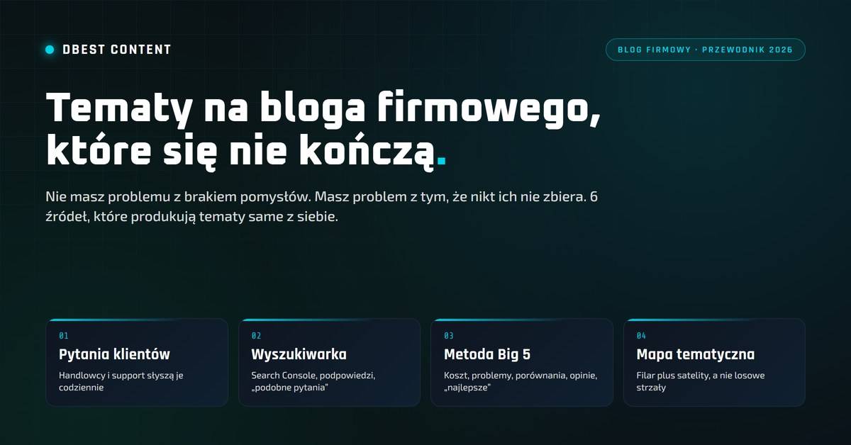 tematy na bloga firmowego