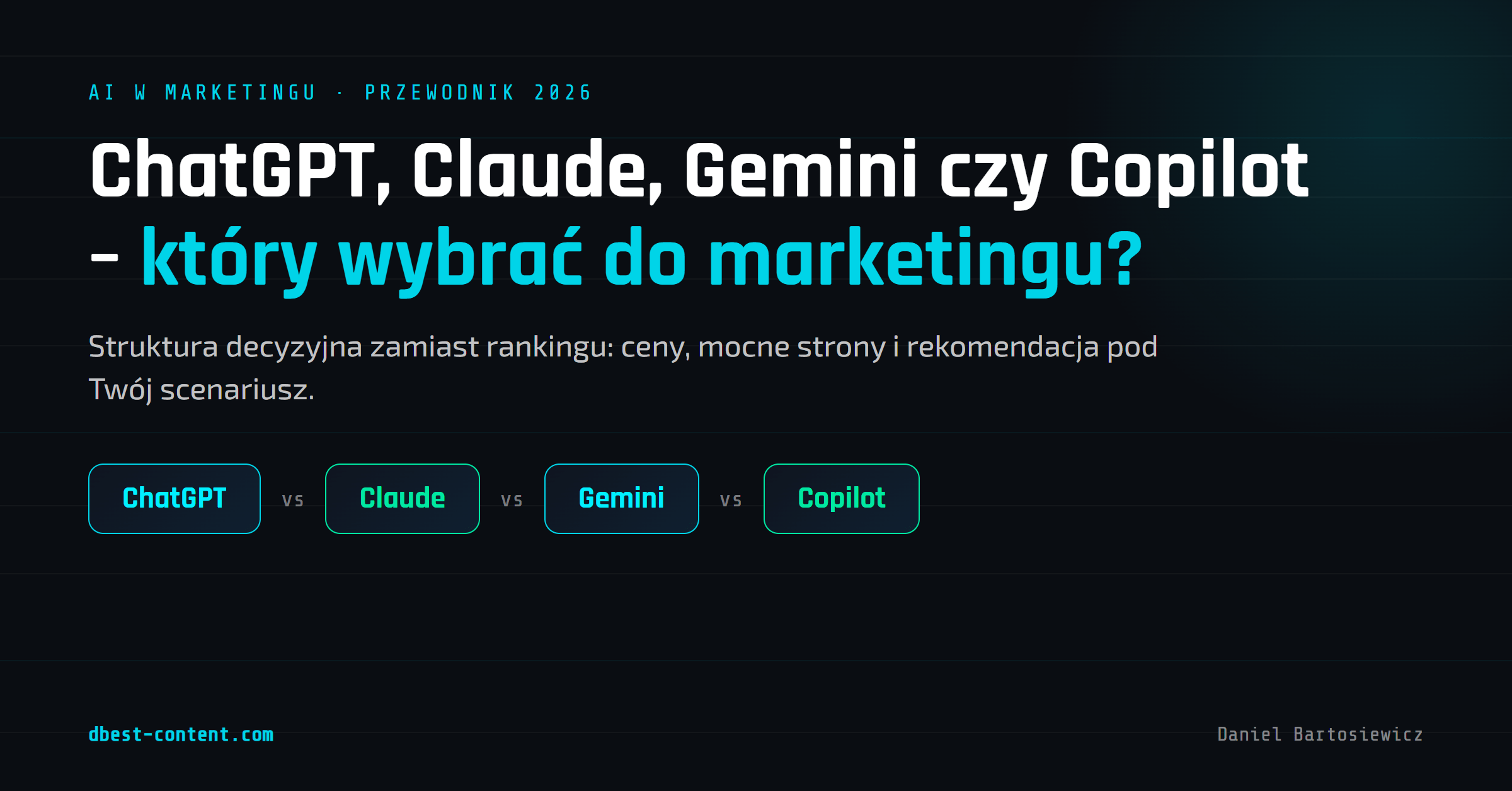 ChatGPT, Claude, Gemini, Copilot – który wybrać do marketingu, żeby nie zwariować