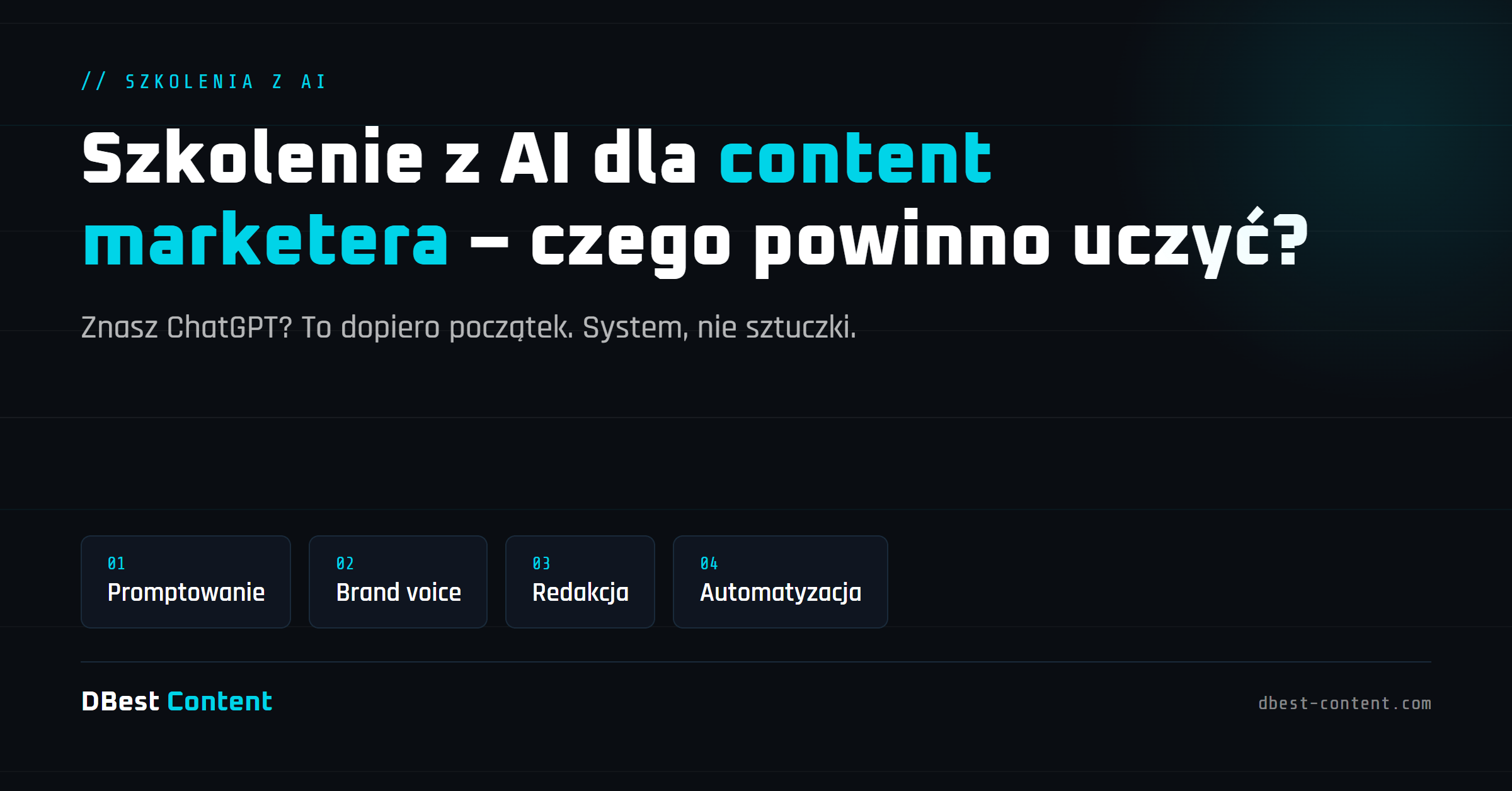 Szkolenie z AI dla content marketera – czego naprawdę powinno uczyć