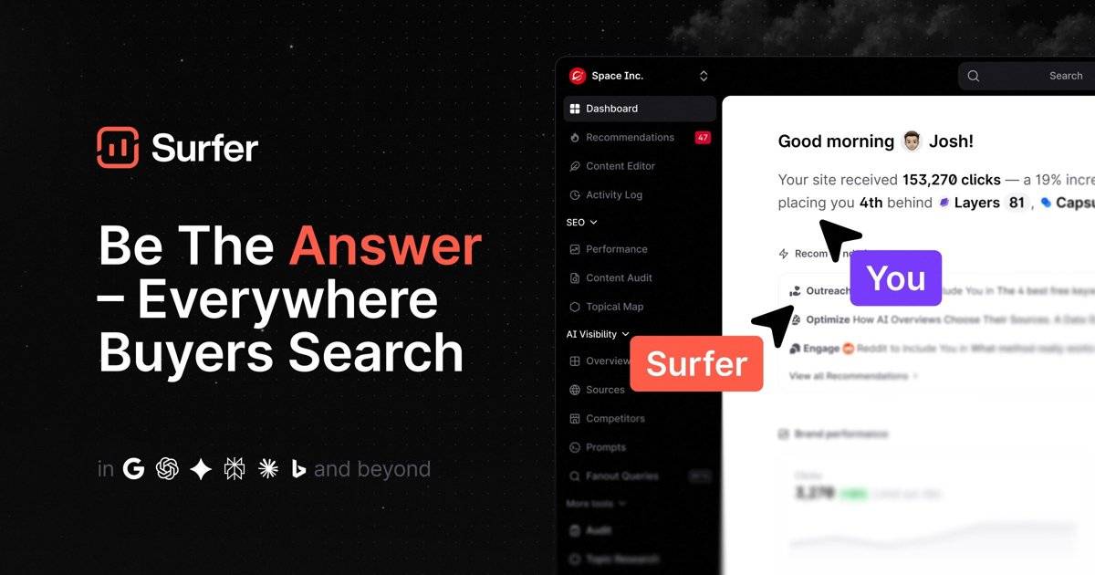 Surfer SEO – grafika marki