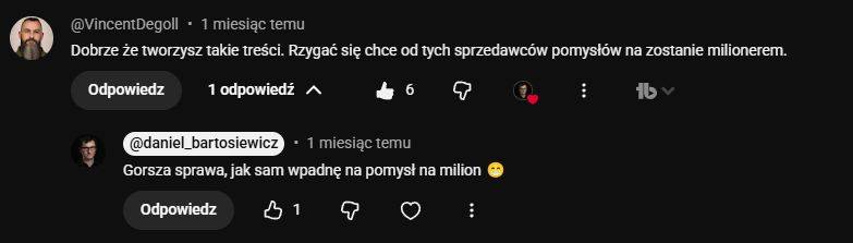 Współpraca reklamowa 12 Komentarz widza o braku lukrowania tematu AI