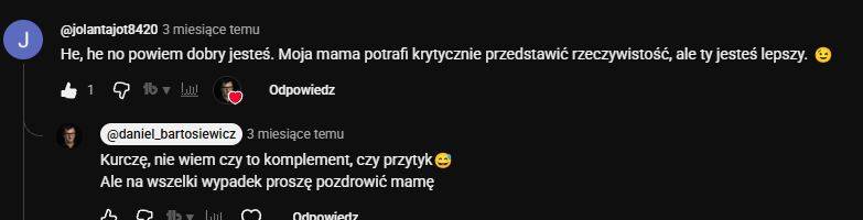Współpraca reklamowa 14 Komentarz widza chwalącego szczerość i mówienie wprost