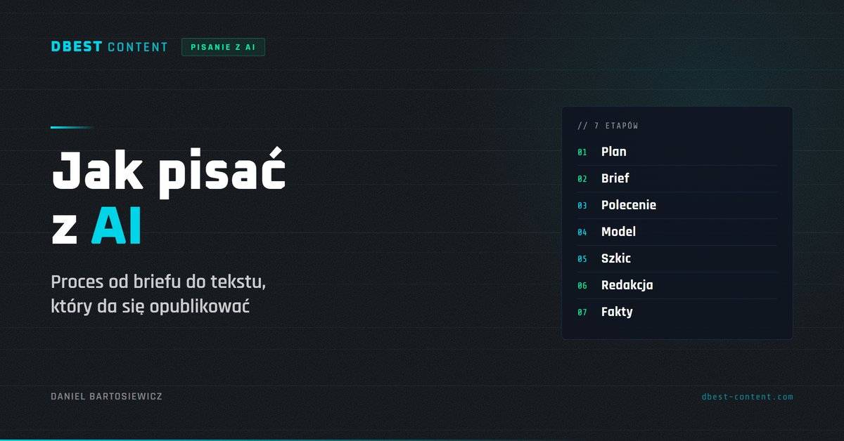 Jak pisać z AI – proces od briefu do tekstu, który da się opublikować